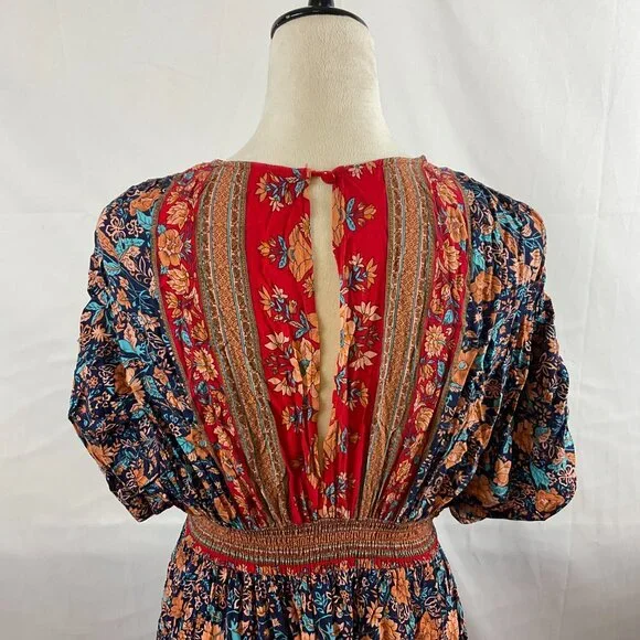 Baltic Born Floral Maxi Dress - Red and Blue - Picture 10 of 16